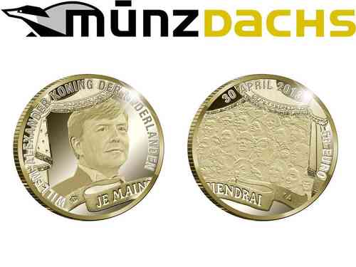 50 Euro Krönung König Willem Alexander Niederlande Gold PP 2013