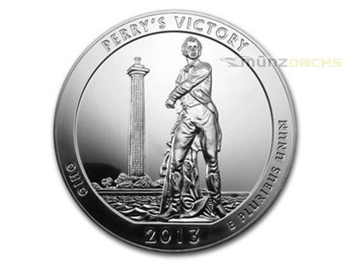 America the Beautiful ATB Perry's Victory and Peace Park Ohio USA 5 oz Unzen Silber 2013 **