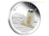 50 Cents Polar Babies Arctic Harp Seal Sattelrobbe Tuvalu 1/2 oz Silber 2017 PP **