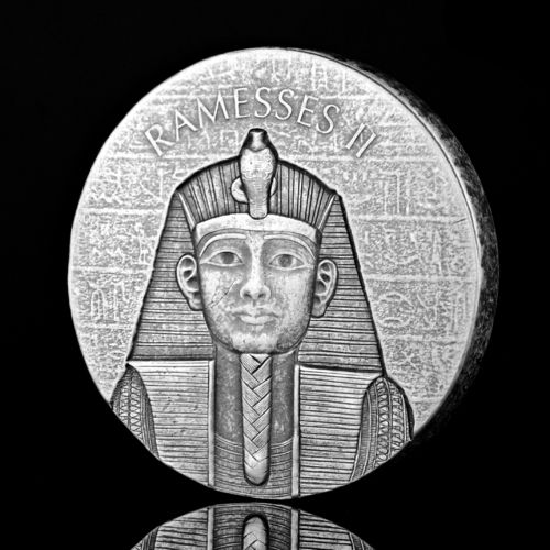 1000 Francs Egyptian Relic Series - Ramesses II - Ramses II Tschad Chad 2 oz Silber 2017 **