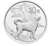 10 Yuan Lunar Dog Hund rund China 30 Gramm Silber 2018 PP