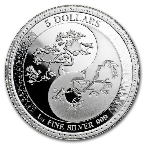 5 $ Dollar Equilibrium - Gleichgewicht Tokelau 1 oz Silber Prooflike 2018 **