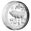 1 $ Dollar Lunar II Schwein Pig High Relief Australien 1 oz Silber PP 2019 **