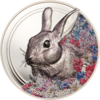 500 Togrog Woodland Spirits - Rabbit - Hase High Relief Mongolei 1 oz Silber PP 2019 **
