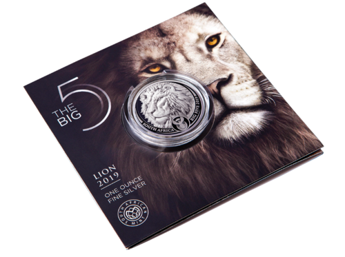5 Rand BIG FIVE - Lion - Löwe Südafrika South Africa 1 oz Silber BU 2019 **