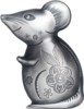 1000 Togrog Lunar Jahr der Maus Witty Silver Mouse 3D Ultra High Relief Mongolei 1 oz Silber 2020 **