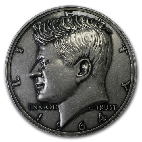 1 oz Silver Round - American Legacy JFK - John F. Kennedy Antique High Relief Incuse 1 oz Silber