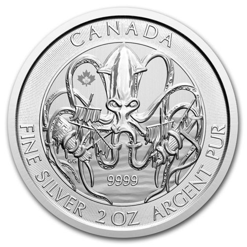 10 $ Dollar Creatures of the North - Kraken Canada 2 oz Silber Kanada 2020 **