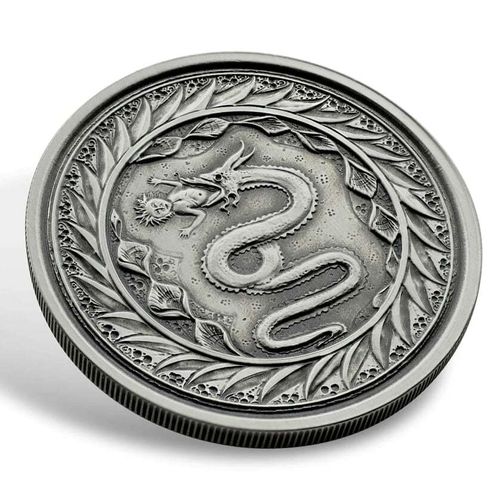 2 Tala Silver Serpent of Milan -  Schlange von Mailand Samoa 1 oz Silber Antique Finish 2020 **