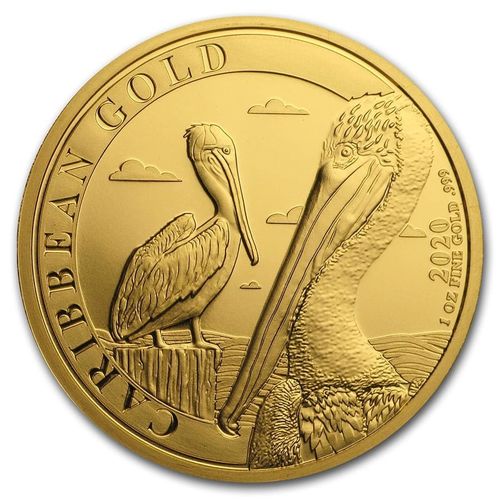 10 $ Dollar Caribbean Gold - Pelican - Pelikan Barbados 1 oz Gold 2020