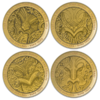 4 x 5 Dollar Nga Hau e Wha - The Four Winds Gold Coin Set Neuseeland 4 x 1/4 oz Gold PP 2020 **