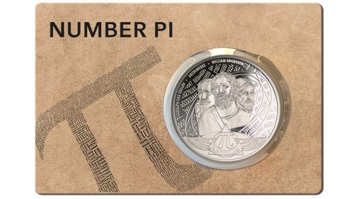 3,14 $ Dollar Number Pi - Zahl Pi Solomon Islands 1 oz Silber PP 2020 im Blister