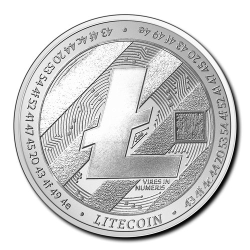 5000 Francs Crypto Coin Series - Kryptowährungen Litecoin Tschad Chad 1 oz Silber 2020 **