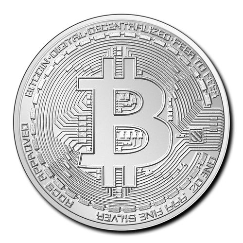 5000 Francs Crypto Coin Series - Kryptowährungen Bitcoin Tschad Chad 1 oz Silber 2020 **