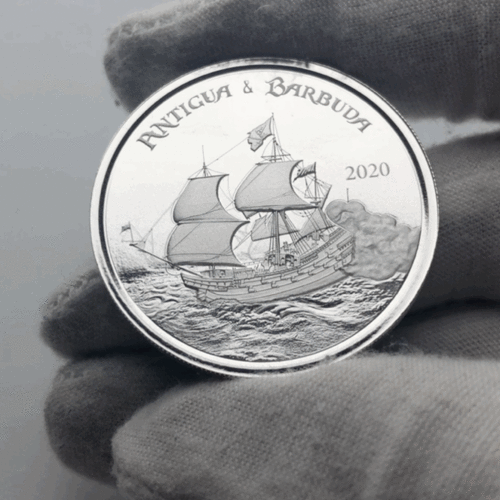 2 $ Dollar EC8 - Eastern Caribbean 8 - Rum Runner Antigua & Barbuda 1 oz Silber 2020 **