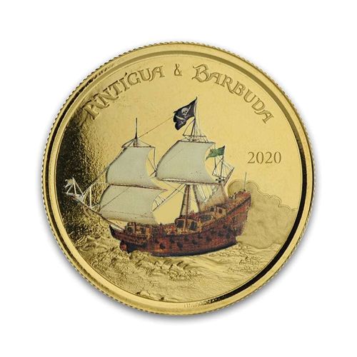10 $ Dollar EC8 - Eastern Caribbean 8 - Rum Runner Antigua & Barbuda 1 oz Gold PP 2020
