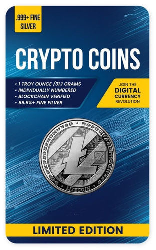 5000 Francs Crypto Coin Series - Kryptowährungen Litecoin Tschad Chad 1 oz Silber PP 2020 **