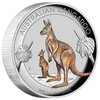 1 $ Dollar Känguru Kangaroo High Relief Coloured - Farbig Australien 1 oz Silber PP 2020 **