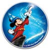2 $ Dollar Disney Mickey Mouse Fantasia Night Blue Magic Niue Island 1 oz Silber 2019