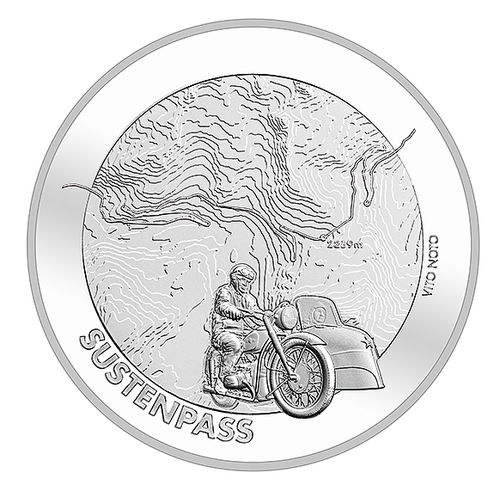 20 Franken Sustenpass Schweiz Silber PP 2020 **