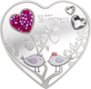 5 $ Dollar Happy Valentine’s Day 2021 – Silver Hearts - Herz Cook Islands Silber PP 2021 **