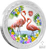 2 $ Dollar Liebe ist wunderbar - Love is precious Flamingos Niue Island 1 oz Silber 2021 **