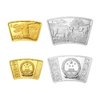 10 + 150 Yuan Lunar Ox Ochse Set fan shaped China 10 Gramm Gold + 30 Gramm Silber PP 2021