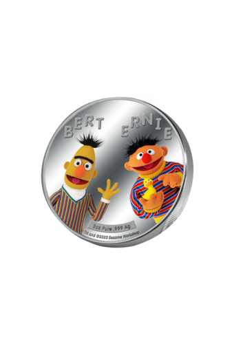 5 $ Dollar Sesame Street - Sesamstrasse - Ernie & Bert Samoa 2 oz Silber PP 2021