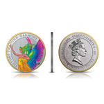 1 Pound Pfund The Queen's Virtues - Victory Rainbow St. Helena 1 oz Silber 2021 **