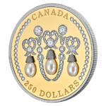 250 $ Dollar Her Majesty Queen Elizabeth II's Tiara Kanada Gold PP 2021