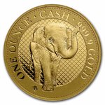100 Pounds Pfund Cash India Wildlife - The Elephant - Elefant St. Helena 1 oz Gold 2021