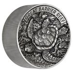60 $ Dollar Great Barrier Reef Australien 2 kg Kilo Silber Antique Finish 2021 **