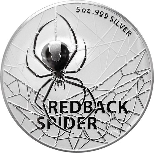 5 Dollar Australia's Most Dangerous - Redback Spider Rotrückenspinne Australien 5 oz Silber 2021 **