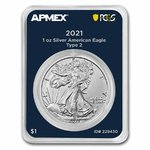 1 Dollar Silver American Eagle Typ 2 USA MintDirect® Premier + PCGS First Strike 1 oz Silber 2021 **