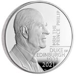 10 Pfund HRH The Prince Philip, Duke of Edinburgh Memorial Grossbritannien 5 oz Silber PP 2021 **