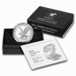 1 $ Dollar American Silver Proof Eagle Typ 2 USA 1 oz Silber PP 2021 **