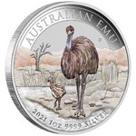 1 $ Dollar Melbourne Money Expo ANDA Coin Show Special Emu Australien 1 oz Silber 2021 **