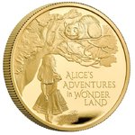 100 Pfund Pounds Alice's Adventures in Wonderland Grossbritannien UK 1 oz Gold PP 2021