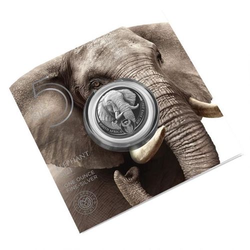 5 Rand BIG FIVE II - Elephant - Elefant Südafrika South Africa 1 oz Silber BU 2021 **
