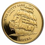 1 Royal Cutty Sark British  Indian Ocean Territory 1 oz Gold Cameo BU 2021