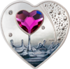 5 $ Dollar Brilliant Love – Silver Hearts - Herz Cook Islands Silber PP 2022 **