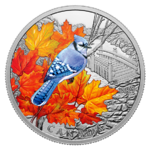 20 $ Dollar Colourful Birds - Blue Jay - Blauhäher Kanada 1 oz Silber PP 2021 **