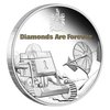 1 $ Dollar James Bond 007 - Diamonds Are Forever Tuvalu 1 oz Silber PP 2021 **