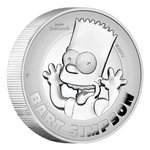 2 Dollar The Simpsons - Bart Simpson High Relief Tuvalu 2 oz Silber PP 2022 **