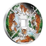 4 x 1 $ Dollar Lunar III Tiger Quadrant Four Coin Set Tuvalu 4 x 1 oz Silber 2022 **