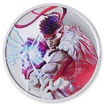1 $ Dollar Street Fighter - Ryu Tuvalu 1 oz Silber coloured 2022 **