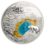 5 $ Dollar Colours of Nature 150th Anniversary Yellowstone National Park Barbados 150 gr Silber 2022