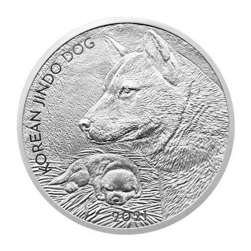1 oz Silber Korean Silver Jindo Dog - KOMSCO Korea Südkorea 2021