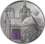 25 $ Dollar Tiffany Art Metropolis - Notre Dame Paris Palau 5 oz Silber Black Proof 2021 **