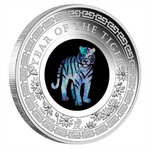 1 $ Dollar Lunar Tiger Opal Australien 1 oz Silber PP 2022 **